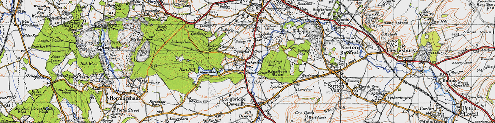 Old map of Crockerton in 1946