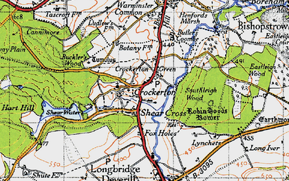 Old map of Crockerton Green in 1946