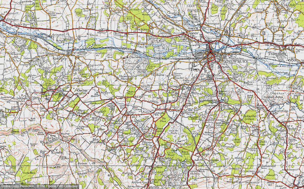 Old Map of Crockham Heath, 1945 in 1945