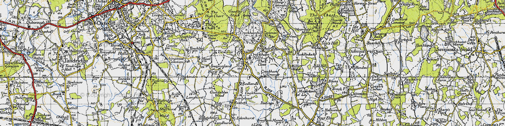 Old map of Crockham Hill in 1946