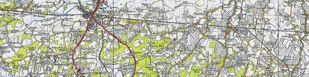 Old map of Crockhurst Street in 1946