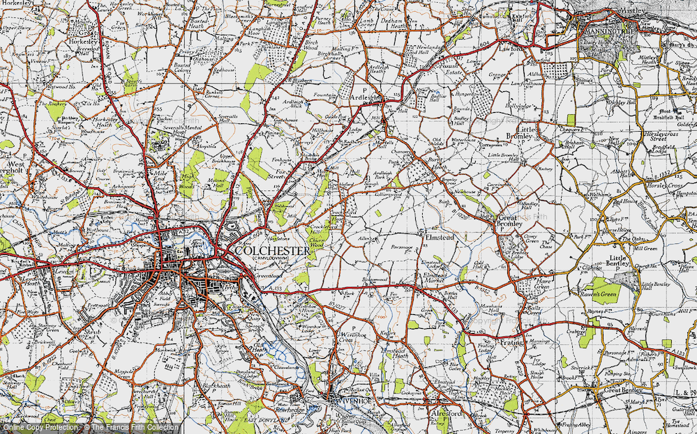 Old Map of Crockleford Heath, 1945 in 1945