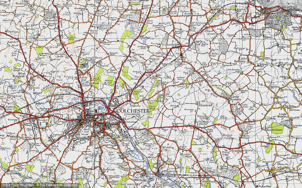 Old Map of Crockleford Hill, 1945 in 1945