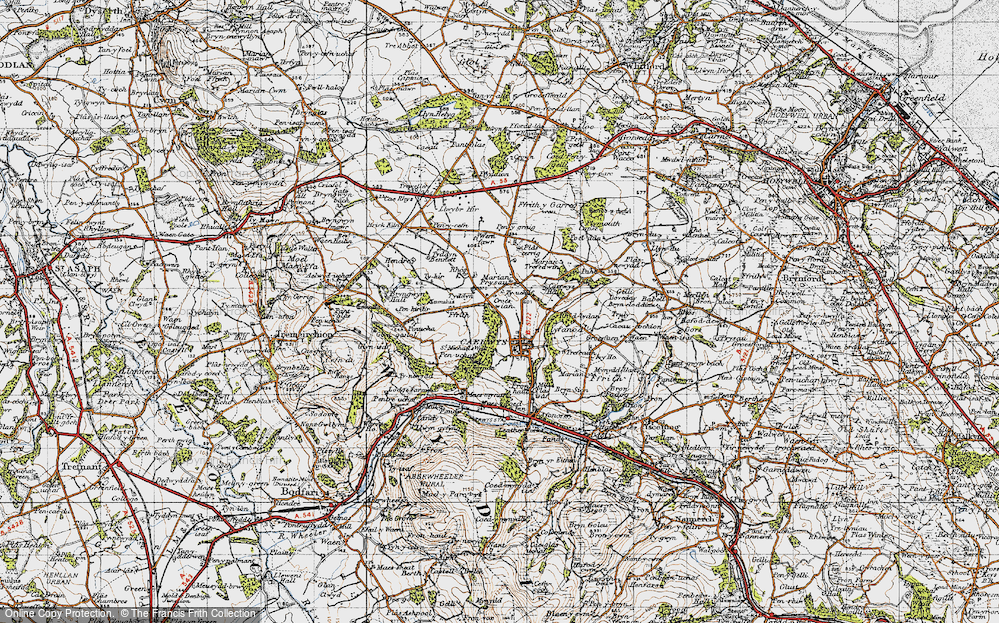 Old Map of Croes-wian, 1947 in 1947