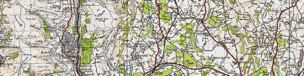 Old map of Croes y pant in 1946