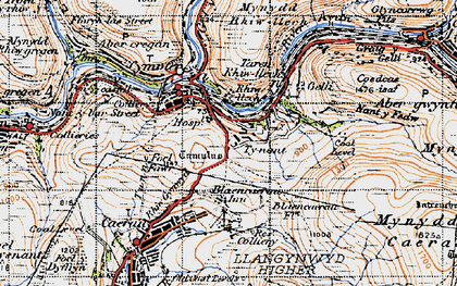 Old map of Croeserw in 1947