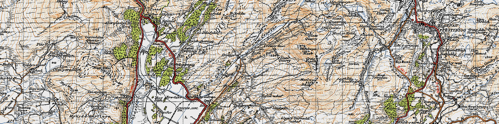 Old map of Afon Maesgwm in 1947