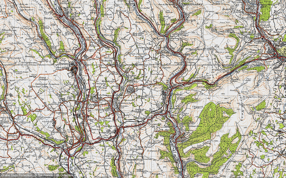 Old Map of Croespenmaen, 1947 in 1947