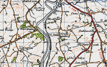 Old map of Croesyceiliog in 1946