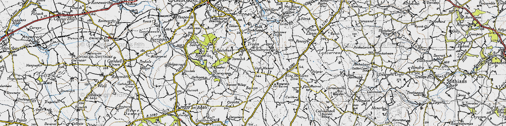 Old map of Croft Mitchell in 1946