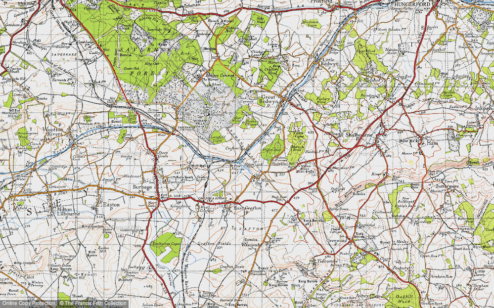 Old Map of Historic Map covering Bloxham Lodge in 1940