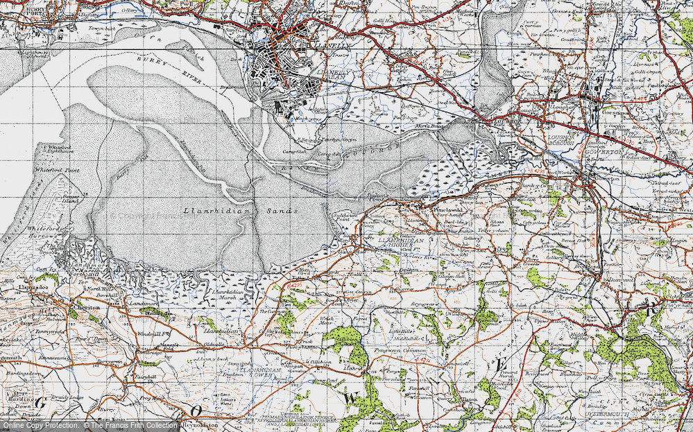 Old Map of Crofty, 1947 in 1947