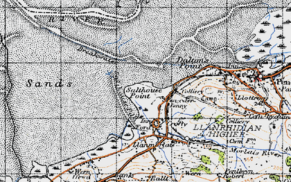 Old map of Crofty in 1947