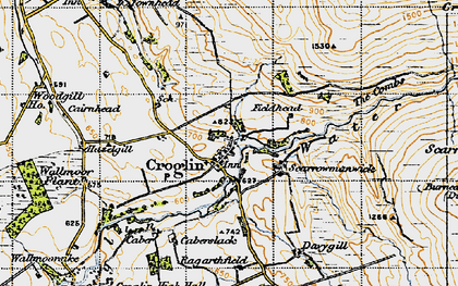 Old map of Blotting Raise in 1947