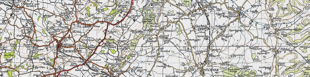 Old map of Cromhall in 1946