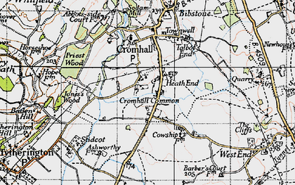 Old map of Cromhall Common in 1946