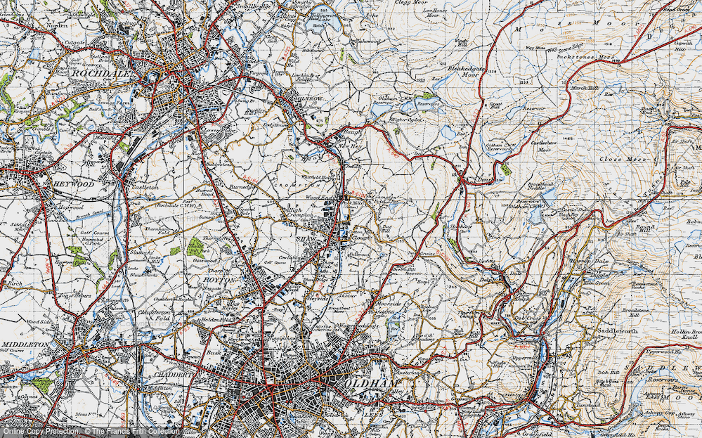 Old Map of Crompton Fold, 1947 in 1947