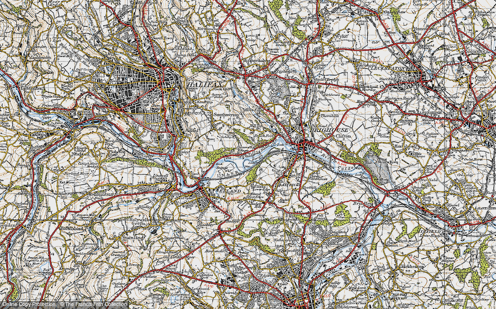 Old Map of Cromwell Bottom, 1947 in 1947