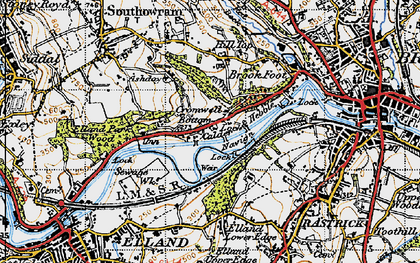 Old map of Cromwell Bottom in 1947