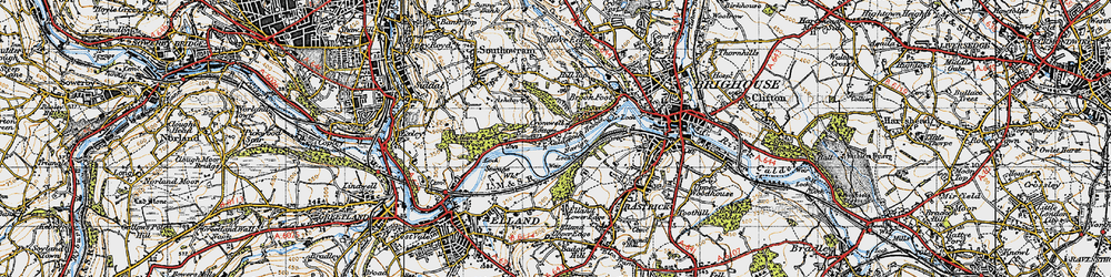 Old map of Cromwell Bottom in 1947