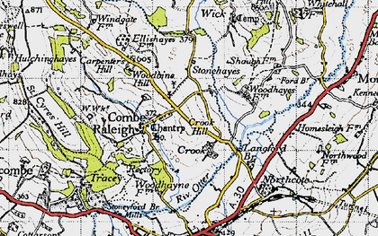 Old map of Crook in 1946