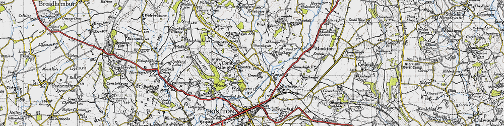 Old map of Crook in 1946