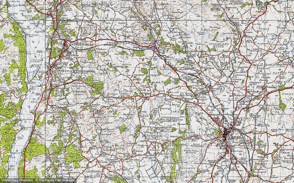 Old Map of Historic Map covering Barn Fm in 1947