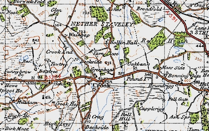 Old map of Boxtree in 1947