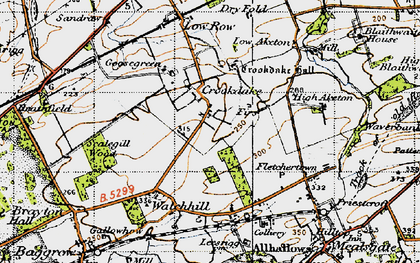 Old map of Crookdake in 1947