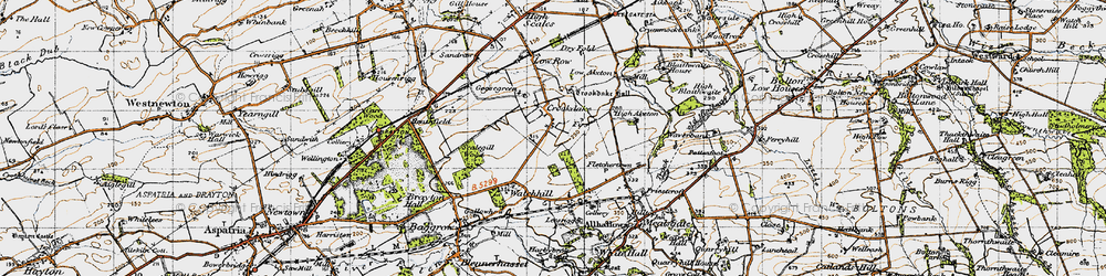 Old map of Crookdake in 1947