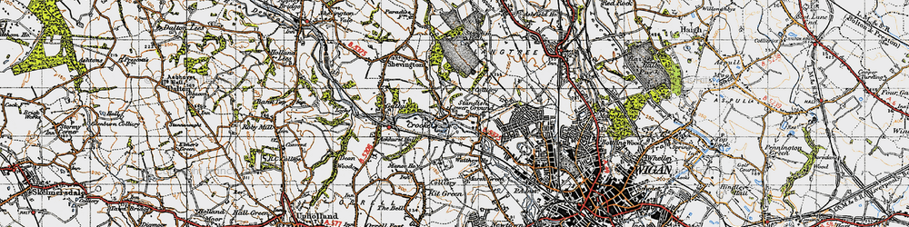 Old map of Crooke in 1947