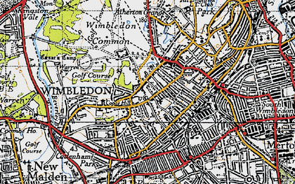Old map of Crooked Billet in 1945
