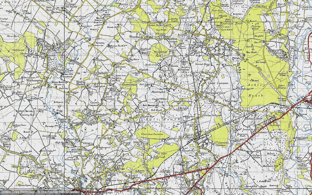 Old Map of Crooked Withies, 1940 in 1940