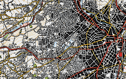 Old map of Crookesmoor in 1947