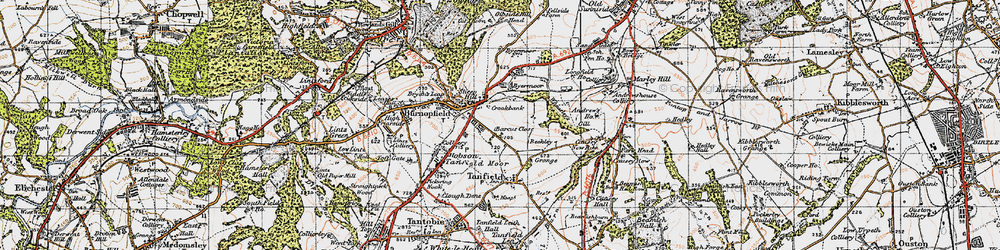 Old map of Crookgate Bank in 1947