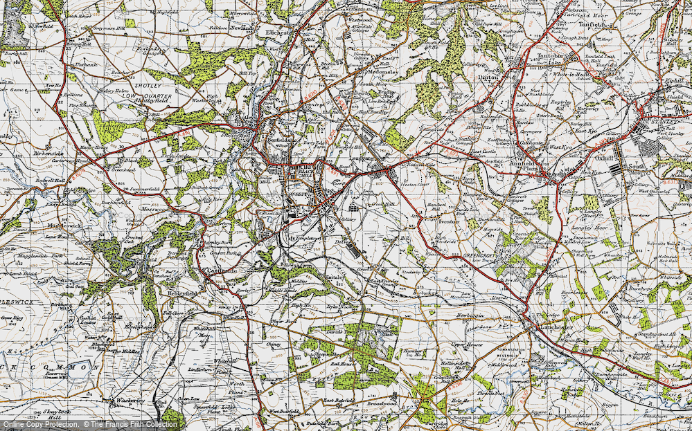 Old Map of Crookhall, 1947 in 1947