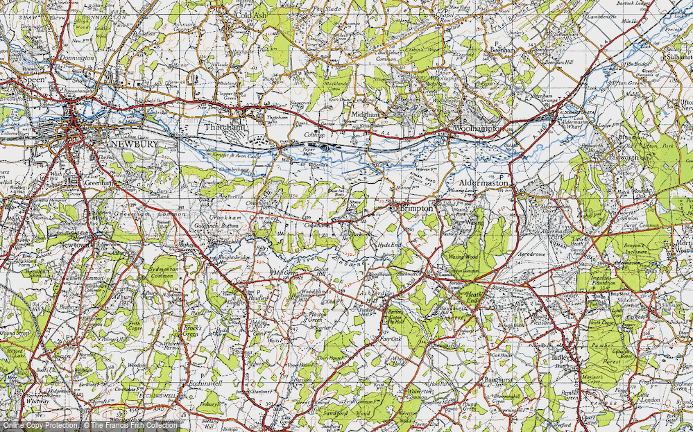 Old Map of Crookham, 1945 in 1945
