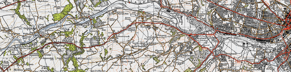 Old map of Crookhill in 1947