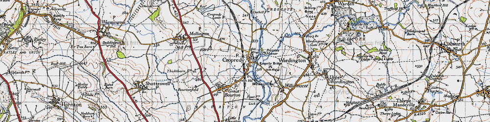 Old map of Cropredy in 1946