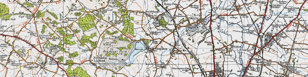Old map of Cropston in 1946