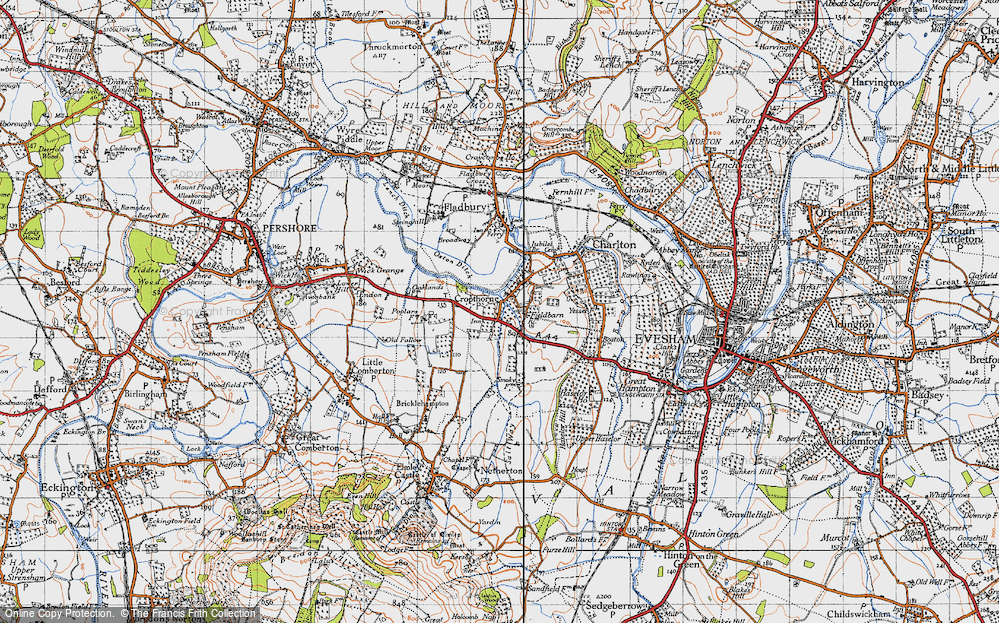 Old Map of Cropthorne, 1946 in 1946