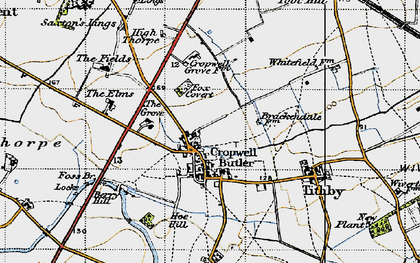 Old map of Cropwell Butler in 1946