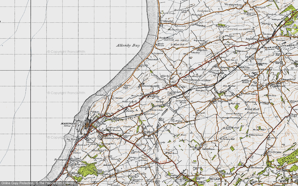 Old Map of Crosby, 1947 in 1947