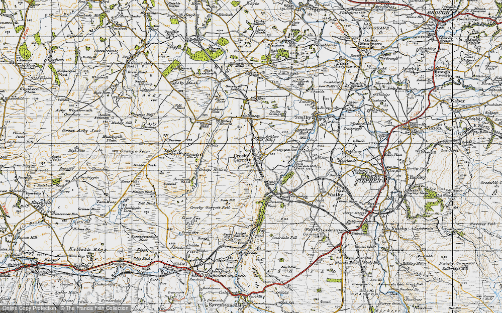 Old Map of Historic Map covering Arklow Hill in 1947