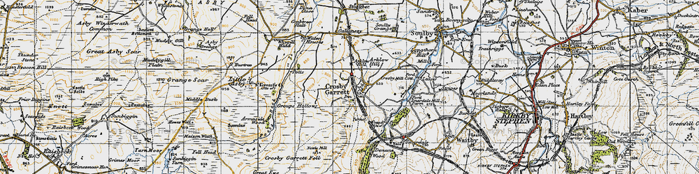 Old map of Crosby Garrett in 1947