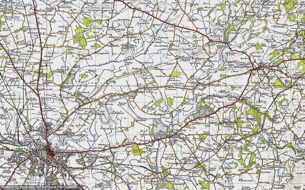 Old Map of Crosby-on-Eden, 1947 in 1947