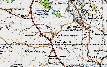 Old map of Crosemere in 1947