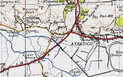 Old map of Cross in 1946