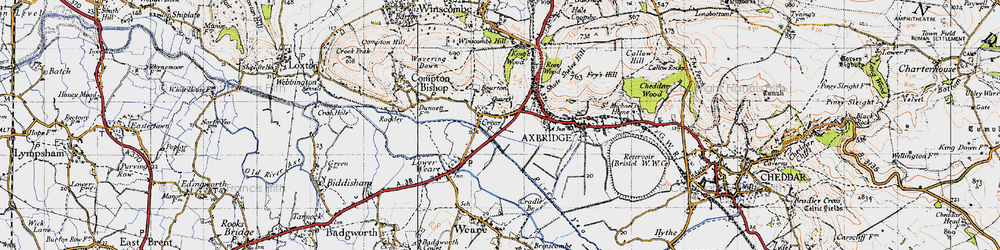 Old map of Cross in 1946