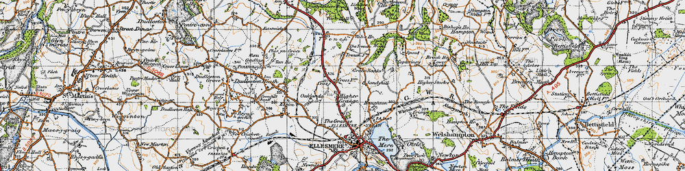 Old map of Cross in 1947